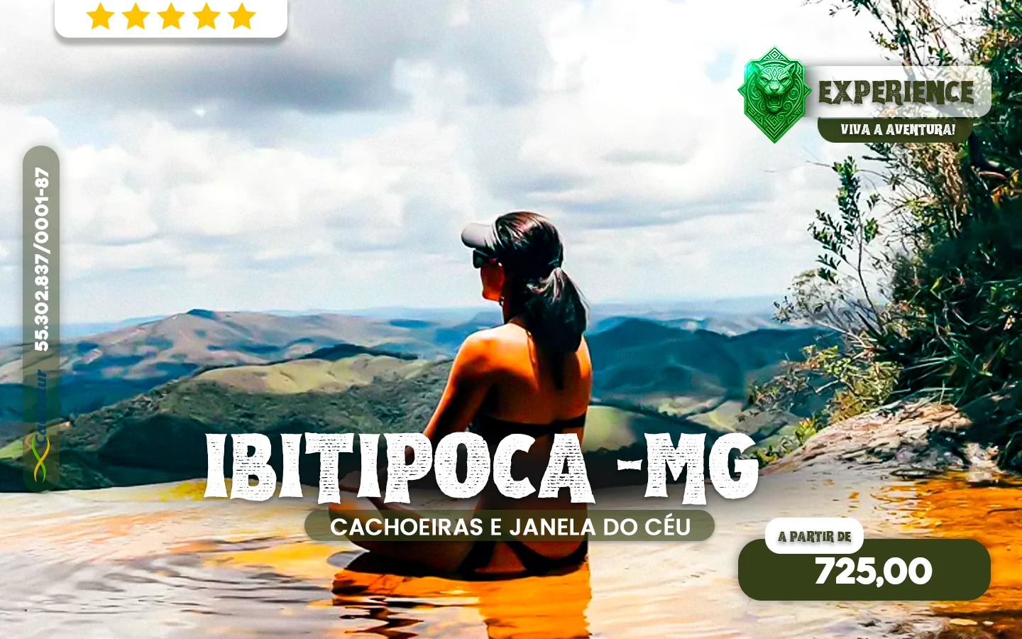 Ibitipoca, MG, cachoeiras e Janela do Céu
