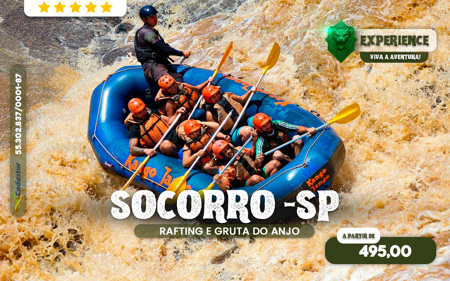 Socorro, SP, rafting e Gruta do Anjo